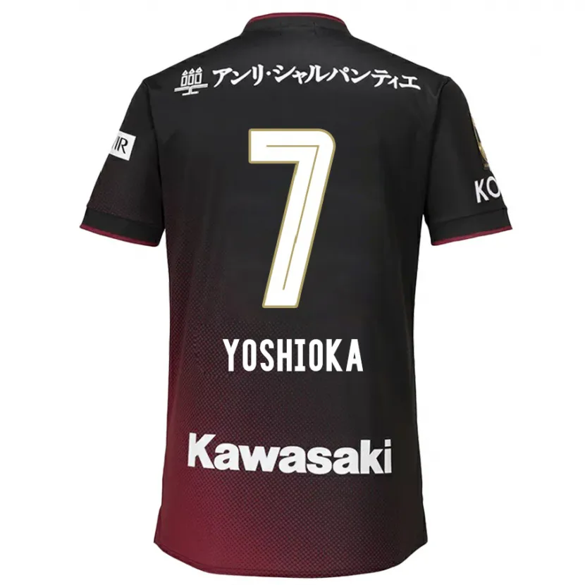 Danxen Heren Ran Yoshioka #7 Zwart Rood Thuisshirt Thuistenue 2024/25 T-Shirt