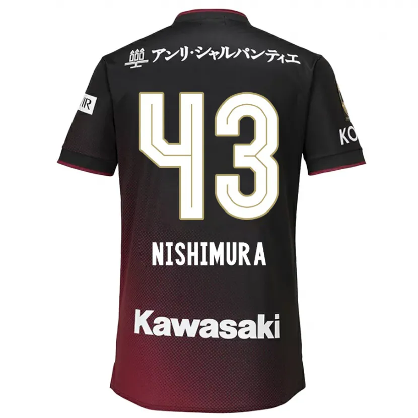 Danxen Heren Nagi Nishimura #43 Zwart Rood Thuisshirt Thuistenue 2024/25 T-Shirt