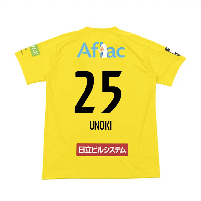 Danxen Heren Fumiya Unoki #25 Geel Zwart Thuisshirt Thuistenue 2024/25 T-Shirt