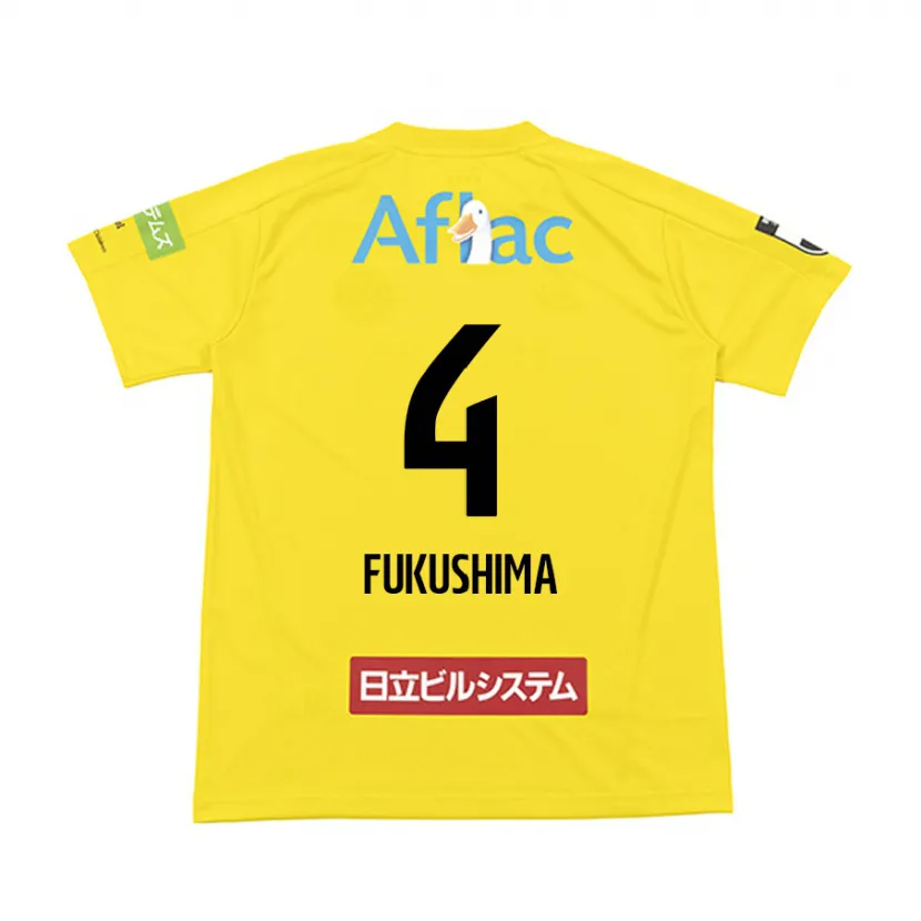 Danxen Heren Taiga Fukushima #4 Geel Zwart Thuisshirt Thuistenue 2024/25 T-Shirt