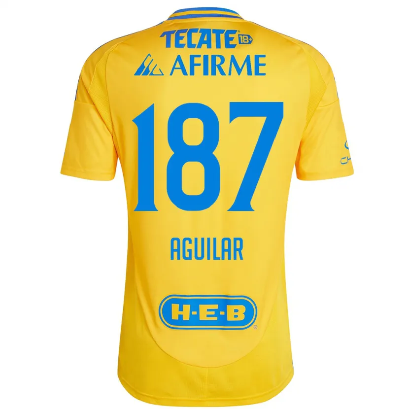 Danxen Heren Manuel Aguilar #187 Goud Geel Thuisshirt Thuistenue 2024/25 T-Shirt