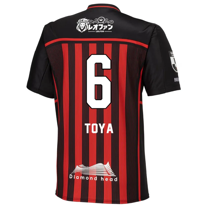 Danxen Heren Toya Nakamura #6 Rood Zwart Thuisshirt Thuistenue 2024/25 T-Shirt