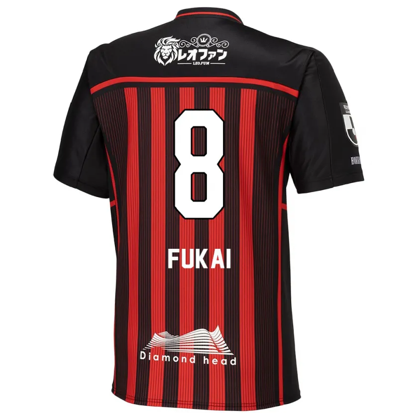 Danxen Heren Kazuki Fukai #8 Rood Zwart Thuisshirt Thuistenue 2024/25 T-Shirt