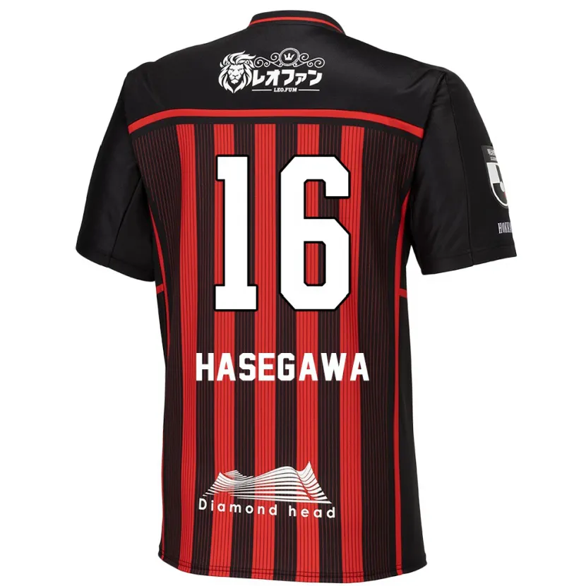 Danxen Heren Tatsuya Hasegawa #16 Rood Zwart Thuisshirt Thuistenue 2024/25 T-Shirt