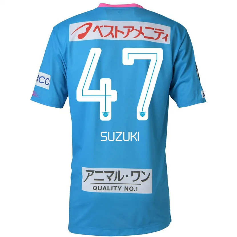 Danxen Heren Daichi Suzuki #47 Blauw Roze Thuisshirt Thuistenue 2024/25 T-Shirt