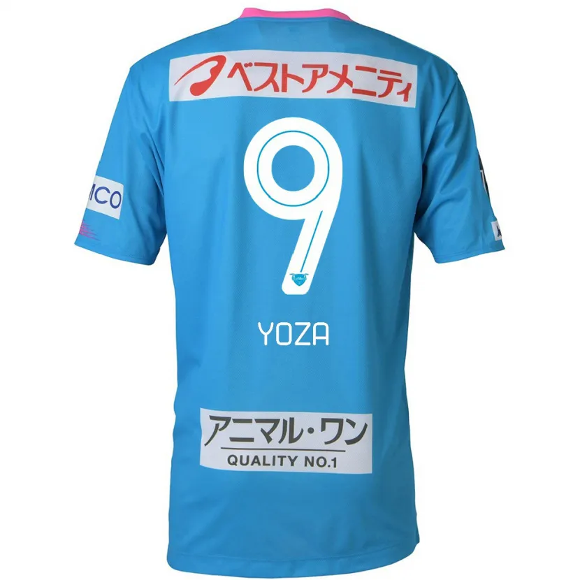 Danxen Heren Tomomichi Yoza #9 Blauw Roze Thuisshirt Thuistenue 2024/25 T-Shirt