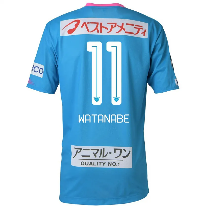 Danxen Heren Shion Watanabe #11 Blauw Roze Thuisshirt Thuistenue 2024/25 T-Shirt