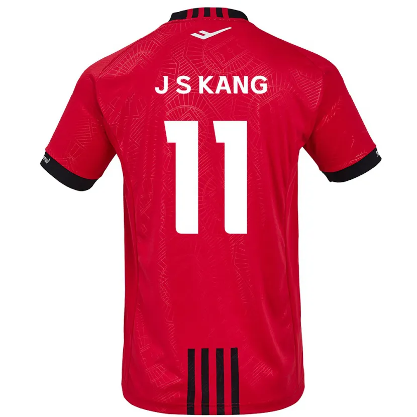 Danxen Heren Seong-Jin Kang #11 Rood Zwart Thuisshirt Thuistenue 2024/25 T-Shirt