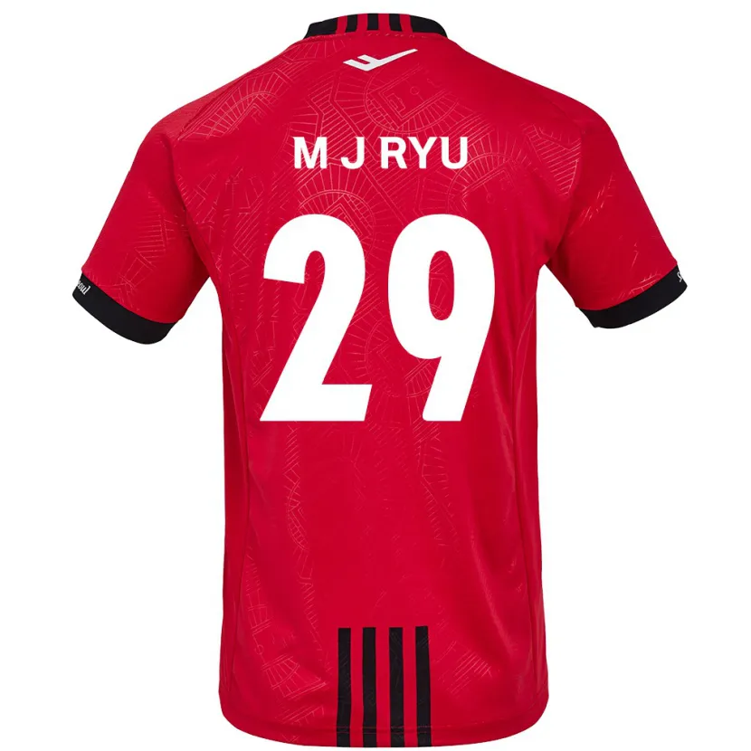 Danxen Heren Jae-Moon Ryu #29 Rood Zwart Thuisshirt Thuistenue 2024/25 T-Shirt