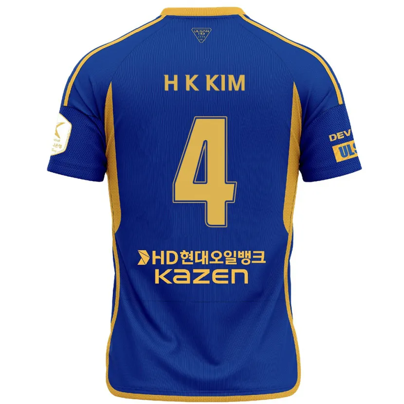 Danxen Heren Kee-Hee Kim #4 Blauw Geel Thuisshirt Thuistenue 2024/25 T-Shirt