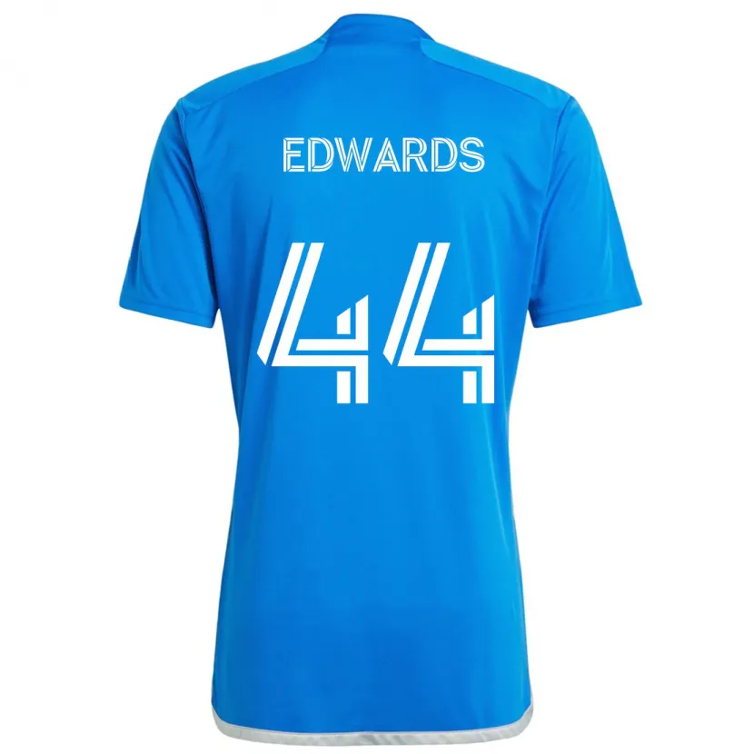 Danxen Heren Raheem Edwards #44 Blauw Wit Thuisshirt Thuistenue 2024/25 T-Shirt