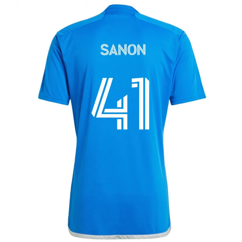 Danxen Heren Jérémy Sanon #41 Blauw Wit Thuisshirt Thuistenue 2024/25 T-Shirt