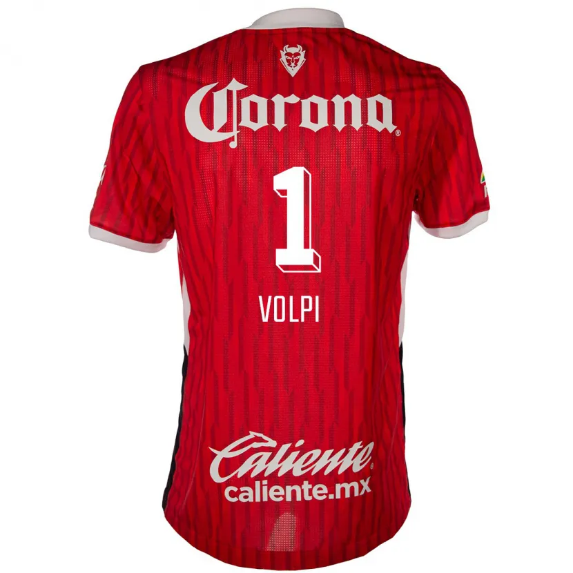 Danxen Heren Tiago Volpi #1 Rood Wit Thuisshirt Thuistenue 2024/25 T-Shirt