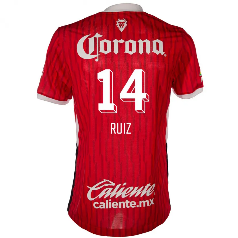 Danxen Heren Marcel Ruiz #14 Rood Wit Thuisshirt Thuistenue 2024/25 T-Shirt