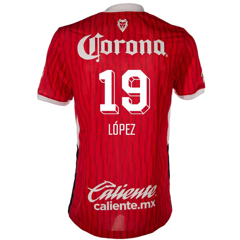 Danxen Heren Iván López #19 Rood Wit Thuisshirt Thuistenue 2024/25 T-Shirt