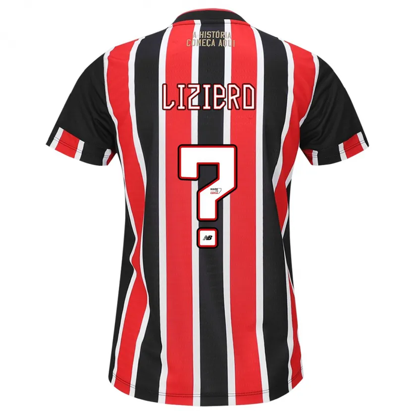 Danxen Heren Liziero #0 Zwart Rood Wit Uitshirt Uittenue 2024/25 T-Shirt