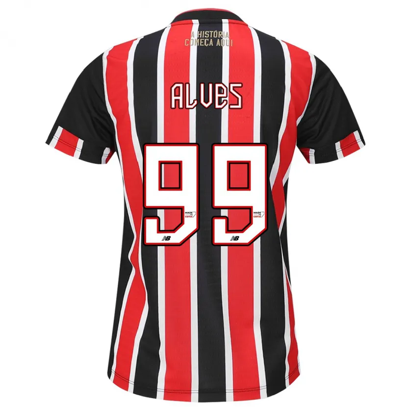 Danxen Heren Letícia Alves #99 Zwart Rood Wit Uitshirt Uittenue 2024/25 T-Shirt