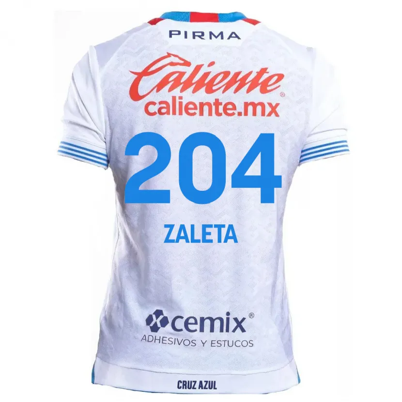 Danxen Heren Mauro Zaleta #204 Wit Blauw Uitshirt Uittenue 2024/25 T-Shirt