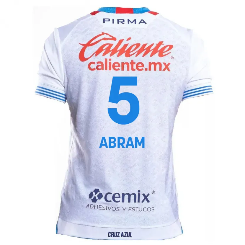 Danxen Heren Luis Abram #5 Wit Blauw Uitshirt Uittenue 2024/25 T-Shirt