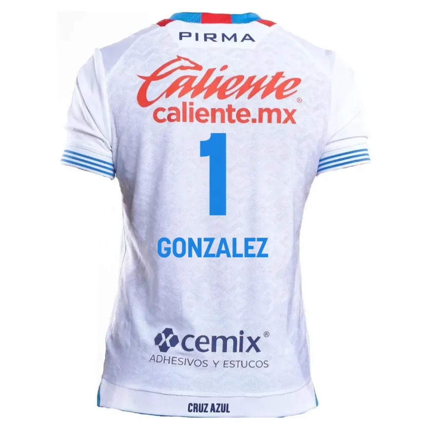 Danxen Heren Itzayana Gonzalez #1 Wit Blauw Uitshirt Uittenue 2024/25 T-Shirt