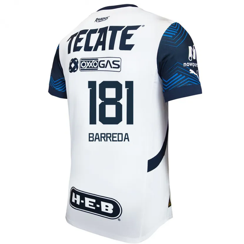 Danxen Heren Dimas Barreda #181 Wit Blauw Uitshirt Uittenue 2024/25 T-Shirt