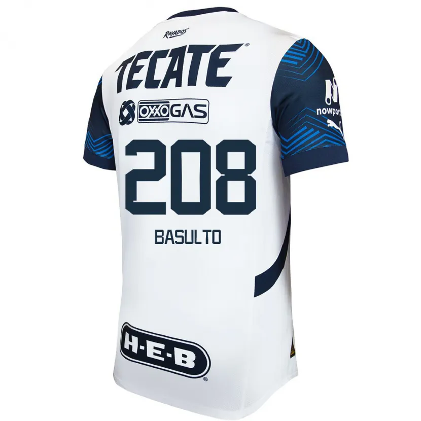 Danxen Heren Luis Basulto #208 Wit Blauw Uitshirt Uittenue 2024/25 T-Shirt