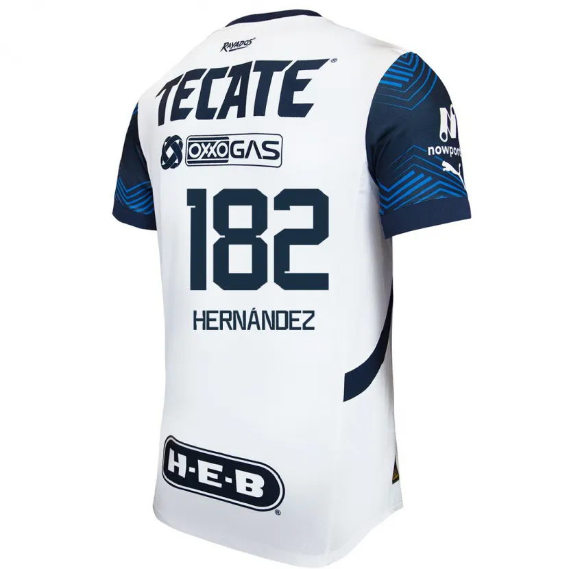 Danxen Heren Derek Hernández #182 Wit Blauw Uitshirt Uittenue 2024/25 T-Shirt