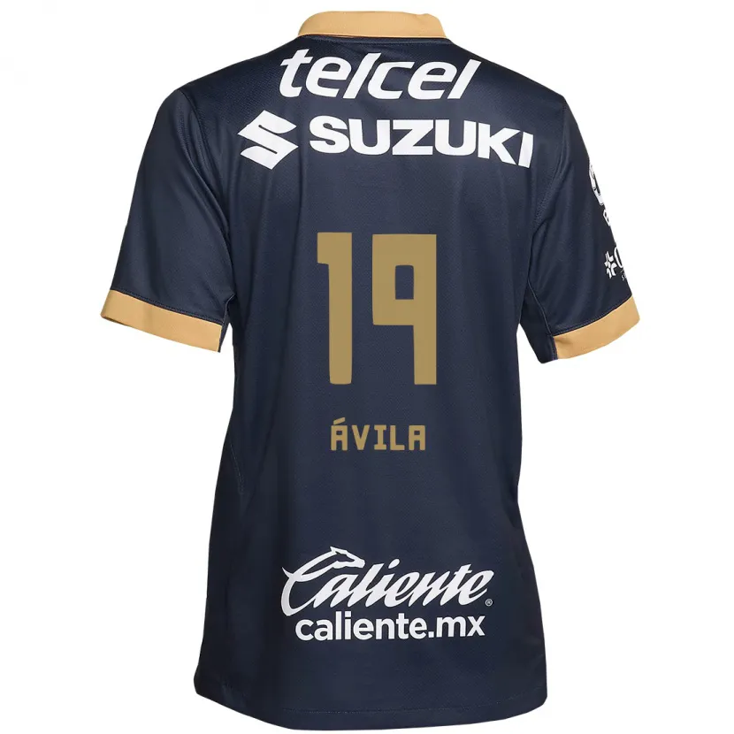 Danxen Heren Alí Ávila #19 Obsidiaan Goud Wit Uitshirt Uittenue 2024/25 T-Shirt