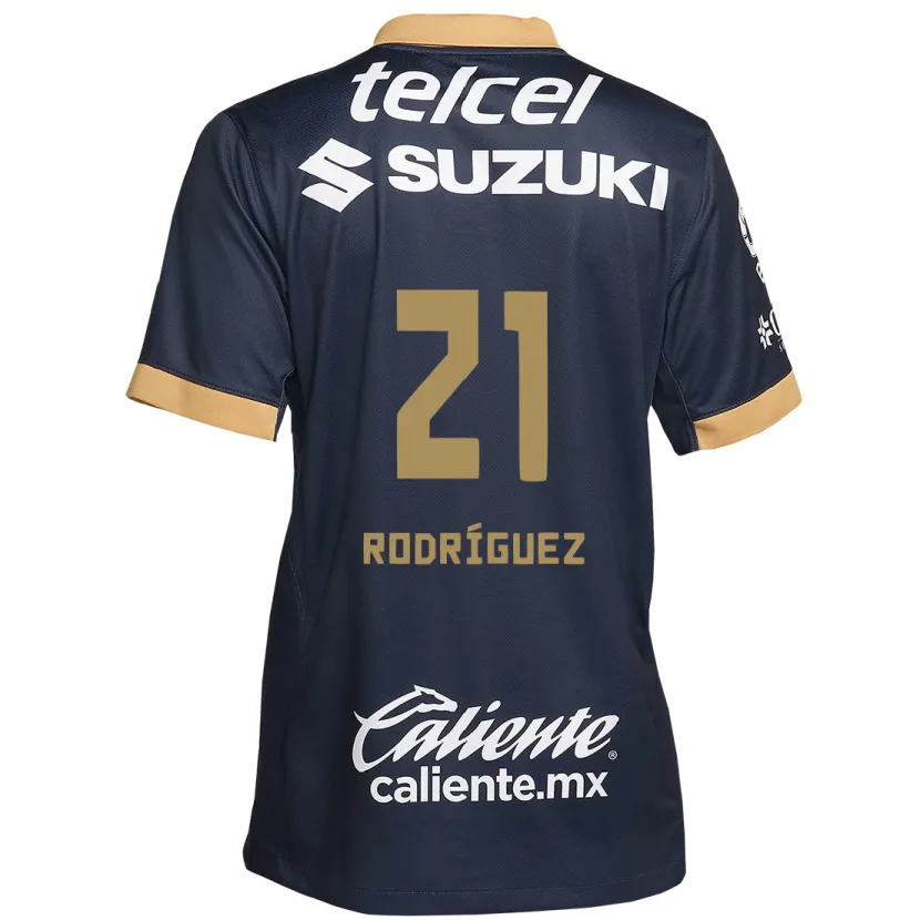 Danxen Heren Michell Rodríguez #21 Obsidiaan Goud Wit Uitshirt Uittenue 2024/25 T-Shirt