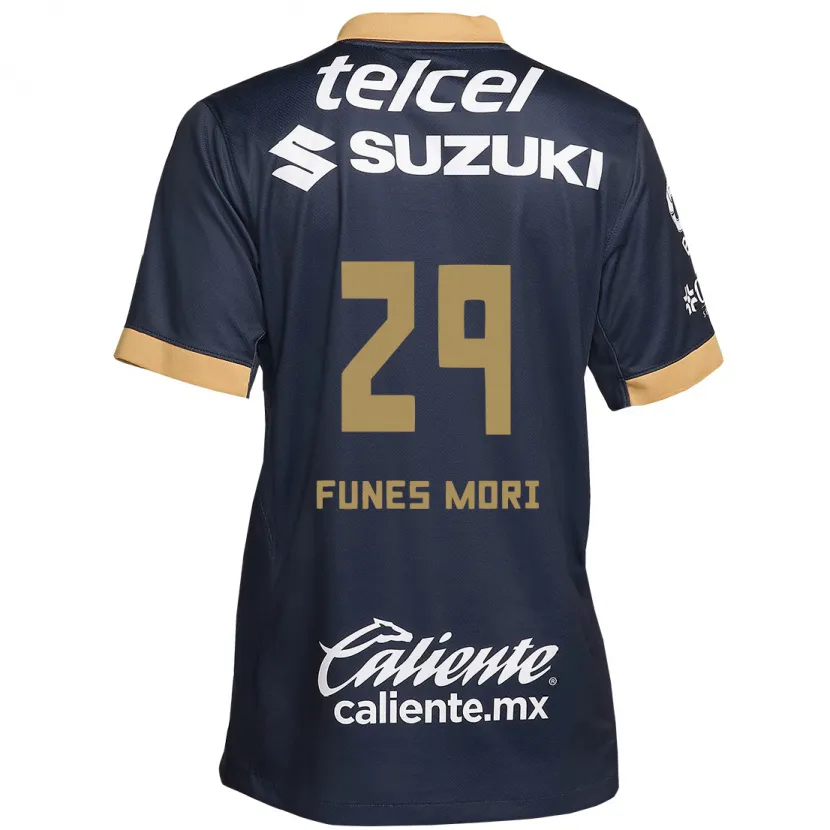 Danxen Heren Rogelio Funes Mori #29 Obsidiaan Goud Wit Uitshirt Uittenue 2024/25 T-Shirt