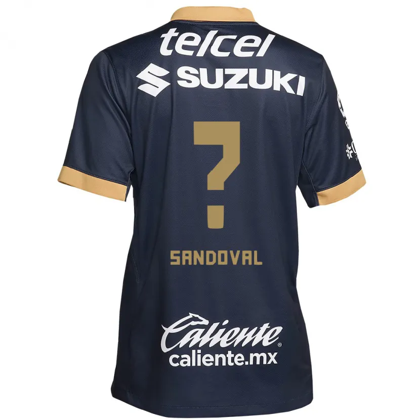 Danxen Heren Kevin Sandoval #0 Obsidiaan Goud Wit Uitshirt Uittenue 2024/25 T-Shirt