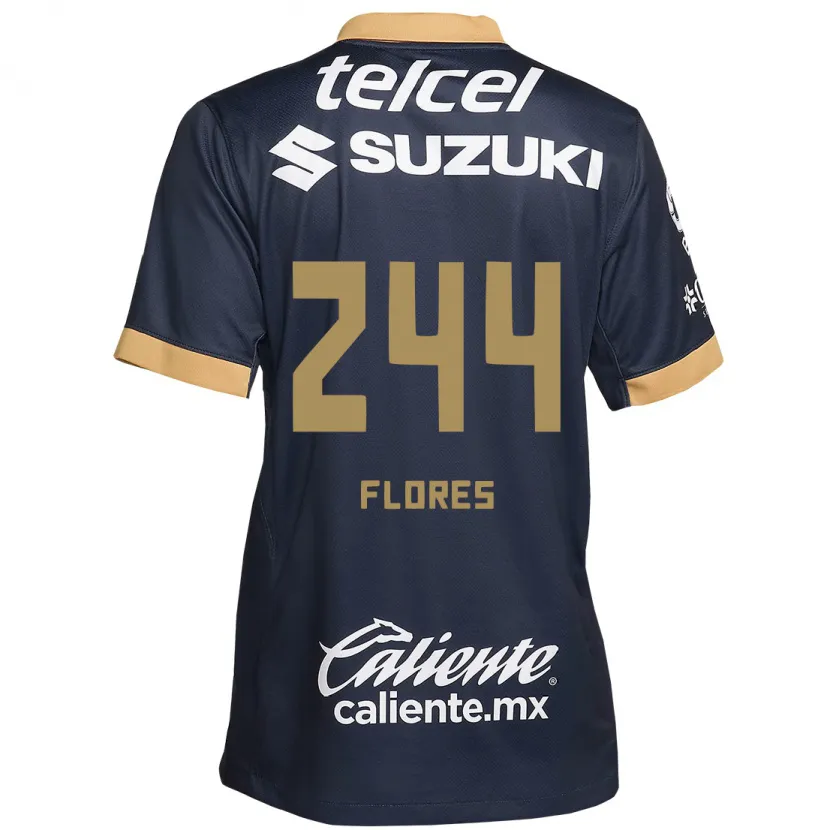 Danxen Heren Jonathan Flores #244 Obsidiaan Goud Wit Uitshirt Uittenue 2024/25 T-Shirt