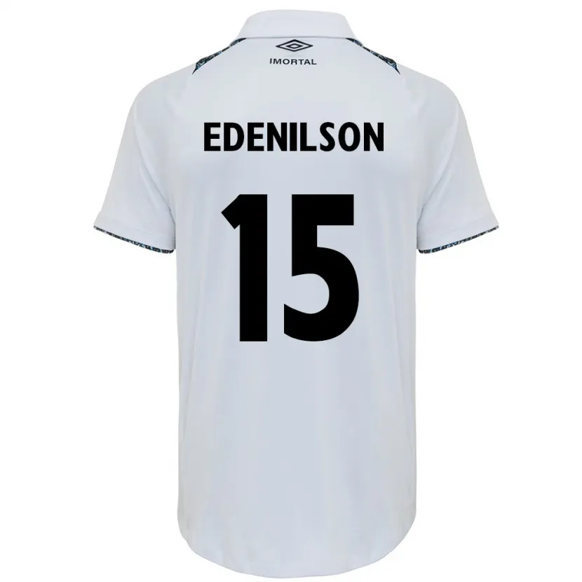 Danxen Heren Edenilson #15 Wit Blauw Uitshirt Uittenue 2024/25 T-Shirt