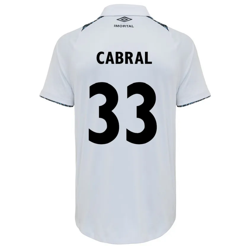 Danxen Heren Rafael Cabral #33 Wit Blauw Uitshirt Uittenue 2024/25 T-Shirt