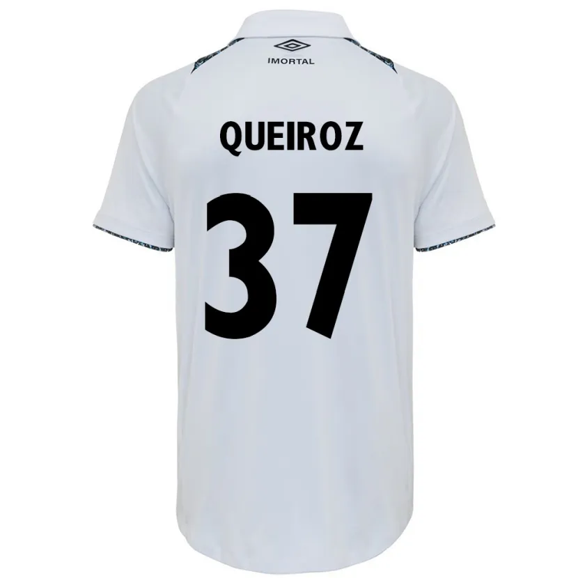 Danxen Heren Du Queiroz #37 Wit Blauw Uitshirt Uittenue 2024/25 T-Shirt