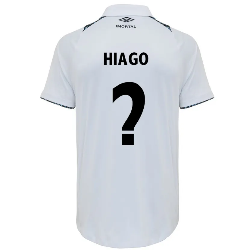 Danxen Heren Hiago Santos #0 Wit Blauw Uitshirt Uittenue 2024/25 T-Shirt