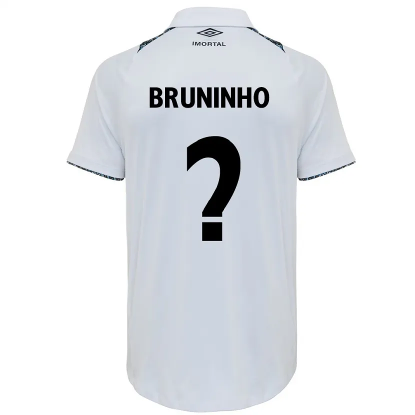 Danxen Heren Bruninho #0 Wit Blauw Uitshirt Uittenue 2024/25 T-Shirt