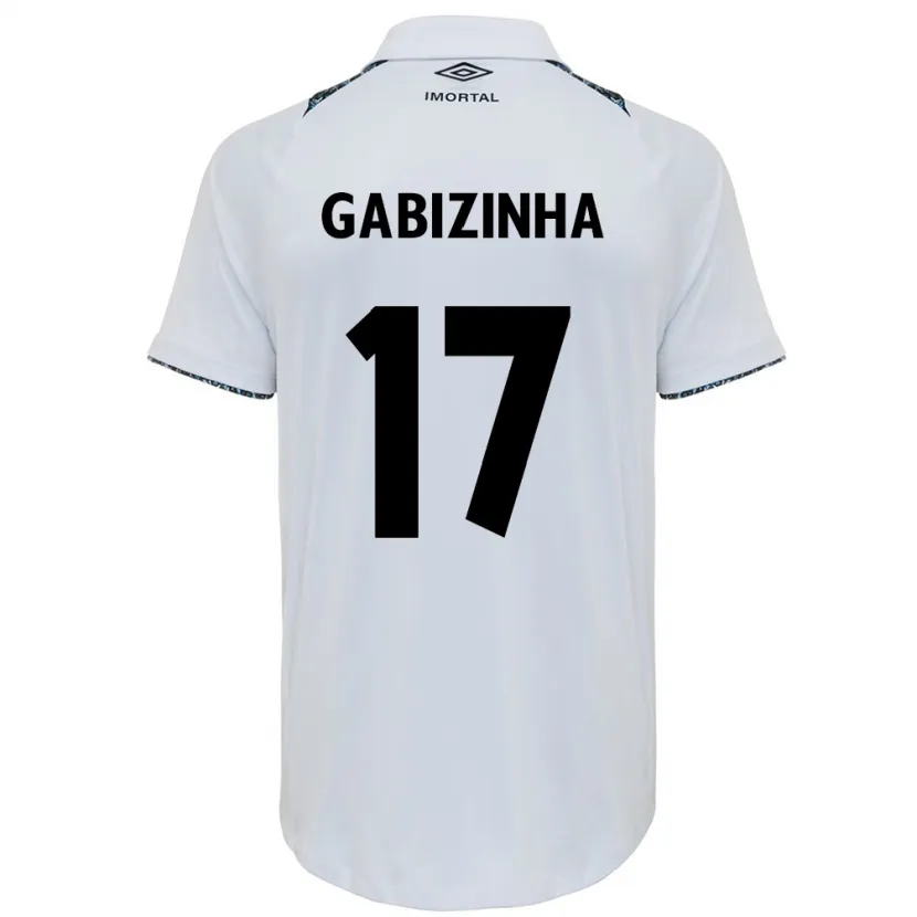 Danxen Heren Gabizinha #17 Wit Blauw Uitshirt Uittenue 2024/25 T-Shirt