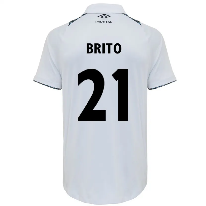 Danxen Heren Brito #21 Wit Blauw Uitshirt Uittenue 2024/25 T-Shirt