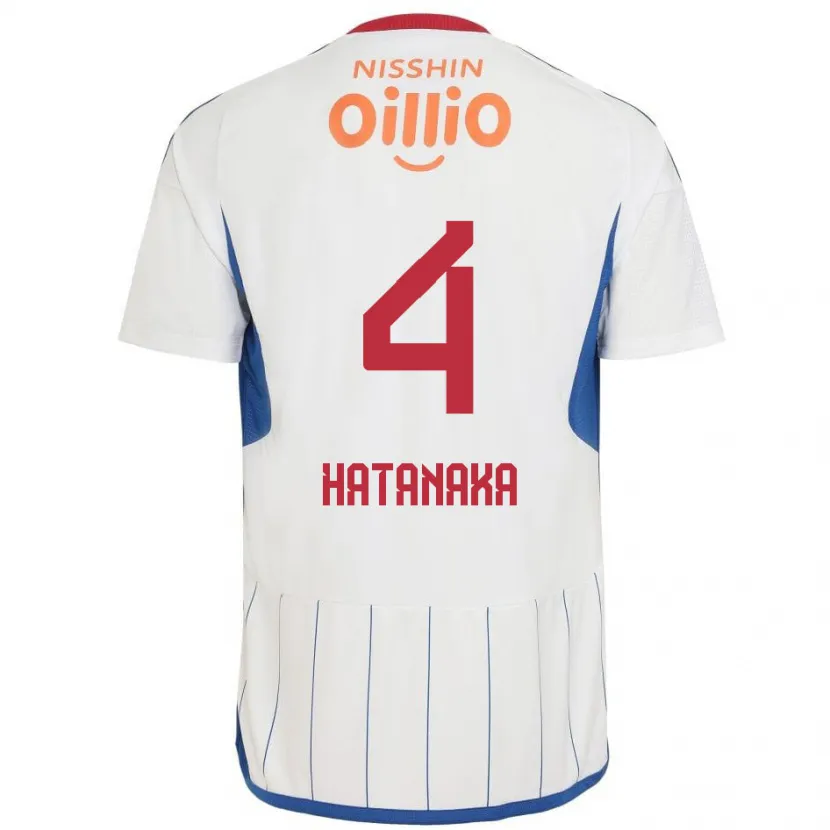 Danxen Heren Shinnosuke Hatanaka #4 Wit Blauw Rood Uitshirt Uittenue 2024/25 T-Shirt