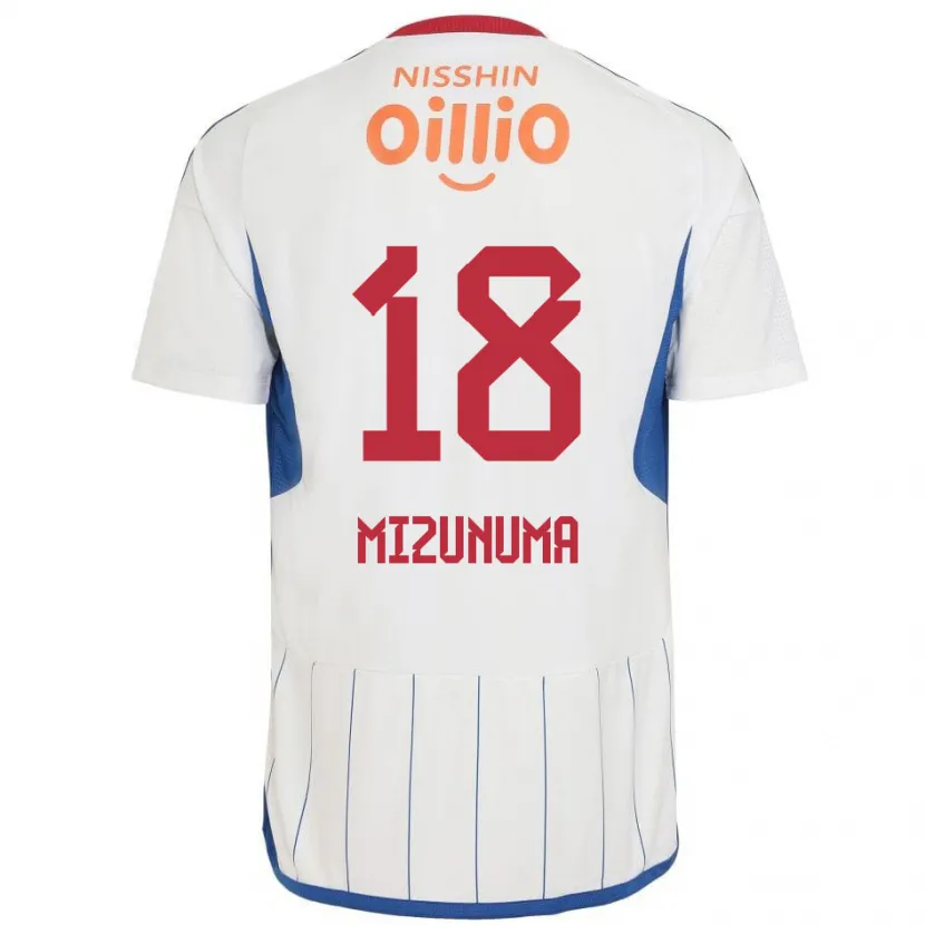 Danxen Heren Kota Mizunuma #18 Wit Blauw Rood Uitshirt Uittenue 2024/25 T-Shirt