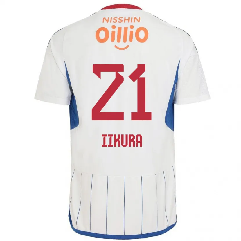 Danxen Heren Hiroki Iikura #21 Wit Blauw Rood Uitshirt Uittenue 2024/25 T-Shirt