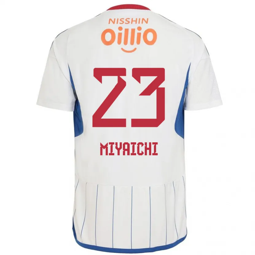 Danxen Heren Ryo Miyaichi #23 Wit Blauw Rood Uitshirt Uittenue 2024/25 T-Shirt