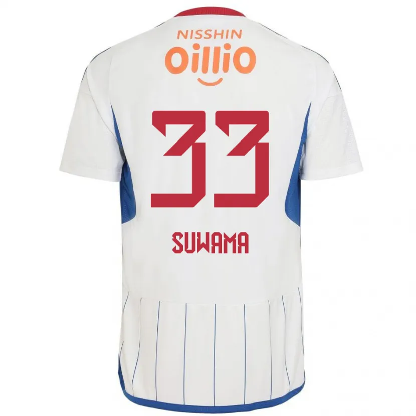 Danxen Heren Kosei Suwama #33 Wit Blauw Rood Uitshirt Uittenue 2024/25 T-Shirt