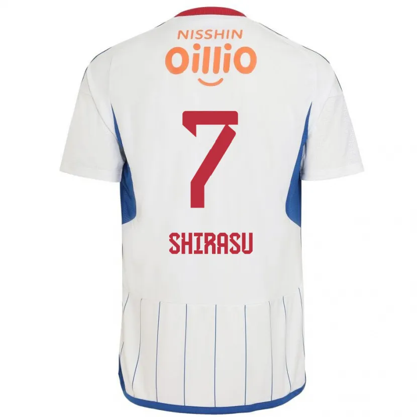 Danxen Heren Kento Shirasu #7 Wit Blauw Rood Uitshirt Uittenue 2024/25 T-Shirt