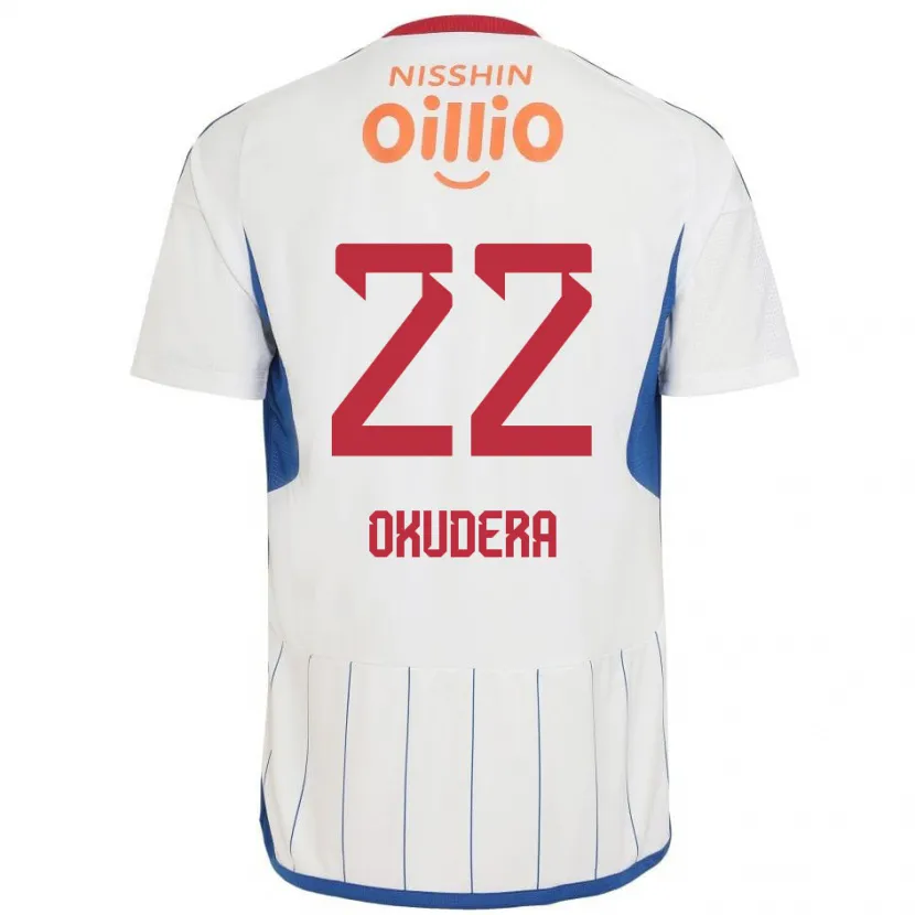 Danxen Heren Minato Okudera #22 Wit Blauw Rood Uitshirt Uittenue 2024/25 T-Shirt