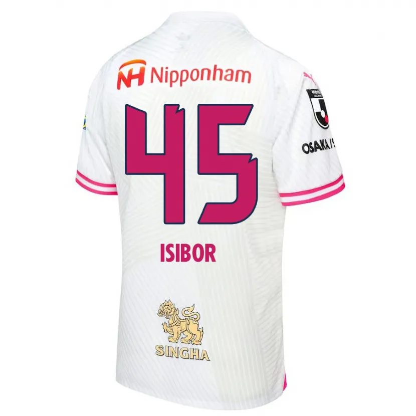 Danxen Heren Ken Isibor #45 Wit Roze Uitshirt Uittenue 2024/25 T-Shirt