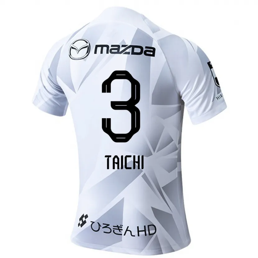 Danxen Heren Taichi Yamasaki #3 Wit Grijs Zwart Uitshirt Uittenue 2024/25 T-Shirt