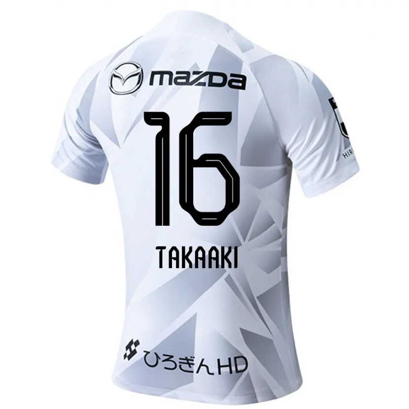 Danxen Heren Takaaki Shichi #16 Wit Grijs Zwart Uitshirt Uittenue 2024/25 T-Shirt