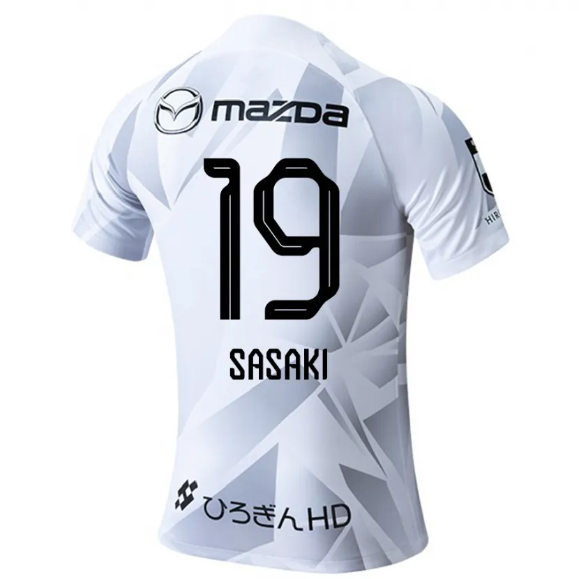 Danxen Heren Sho Sasaki #19 Wit Grijs Zwart Uitshirt Uittenue 2024/25 T-Shirt